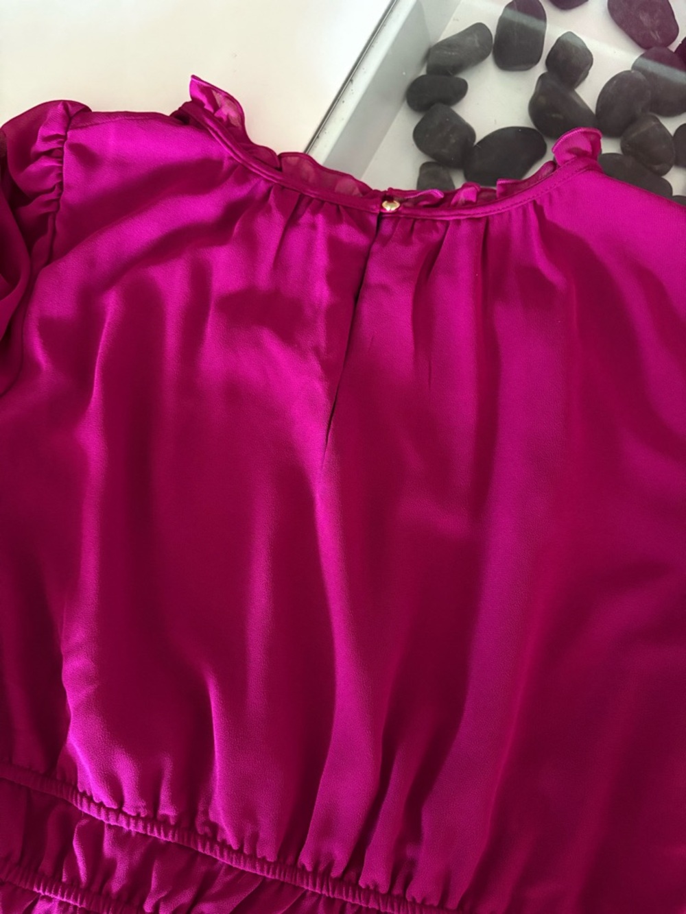 NWT- Vince Camuto Long-Sleeve Smocked Waist Dress - Picture 6 of 10